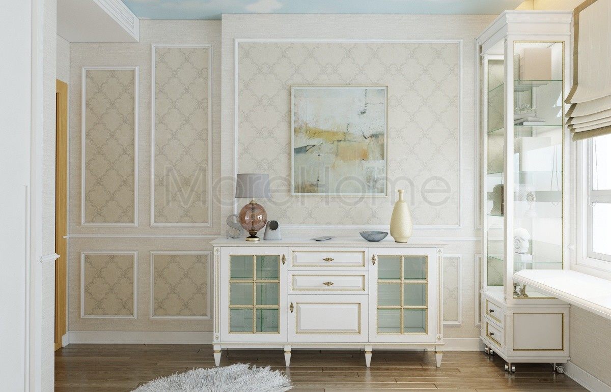 Thiết kế nội thất phòng ngủ căn hộ sarimi đại quang minh tân cổ điển